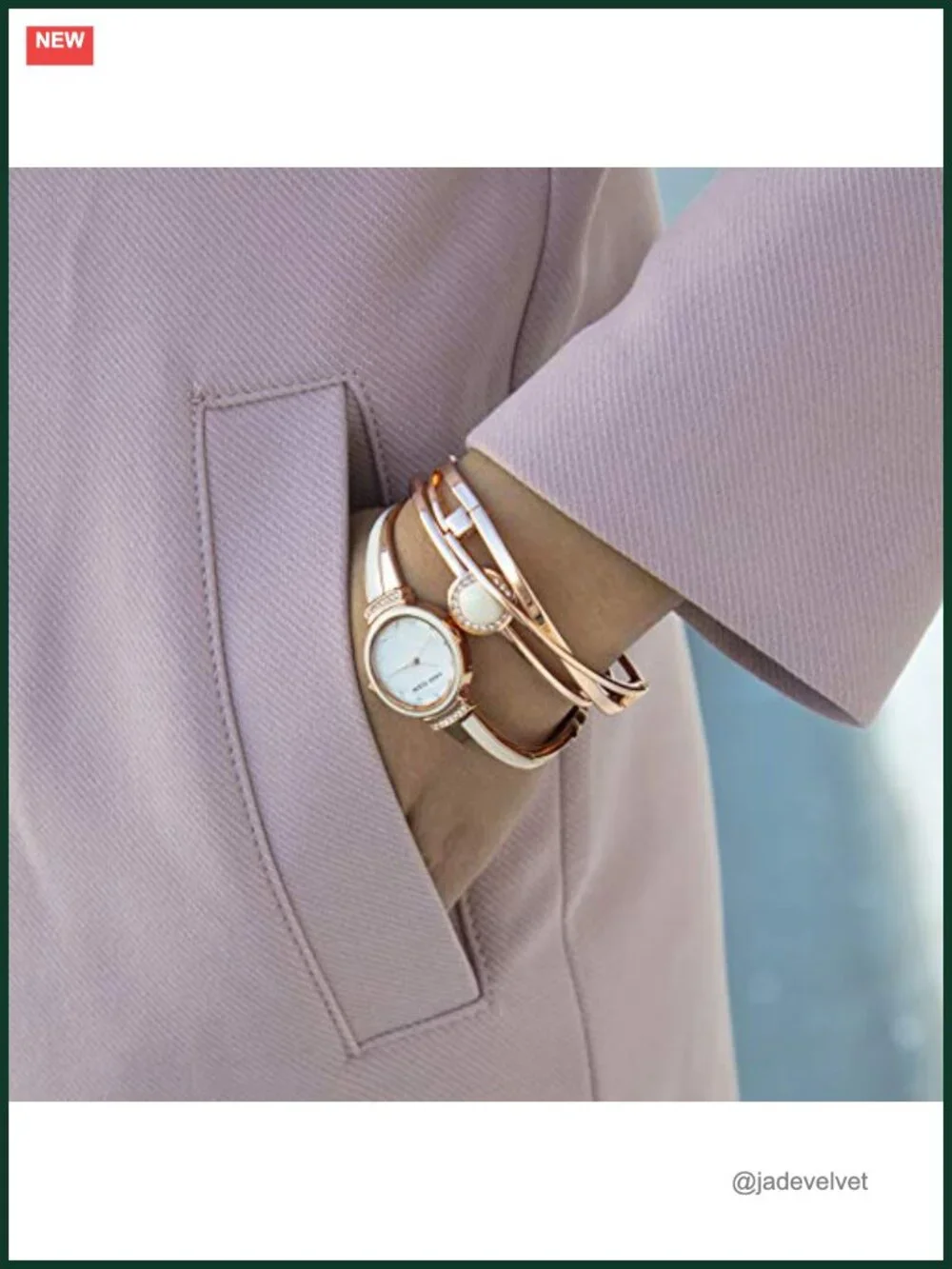 Anne Klein Crystal Accented Watch and Bangle Set with Japanese Quartz